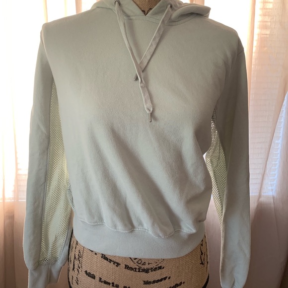 Mint green sweater with mesh in Size Small - Picture 2 of 4